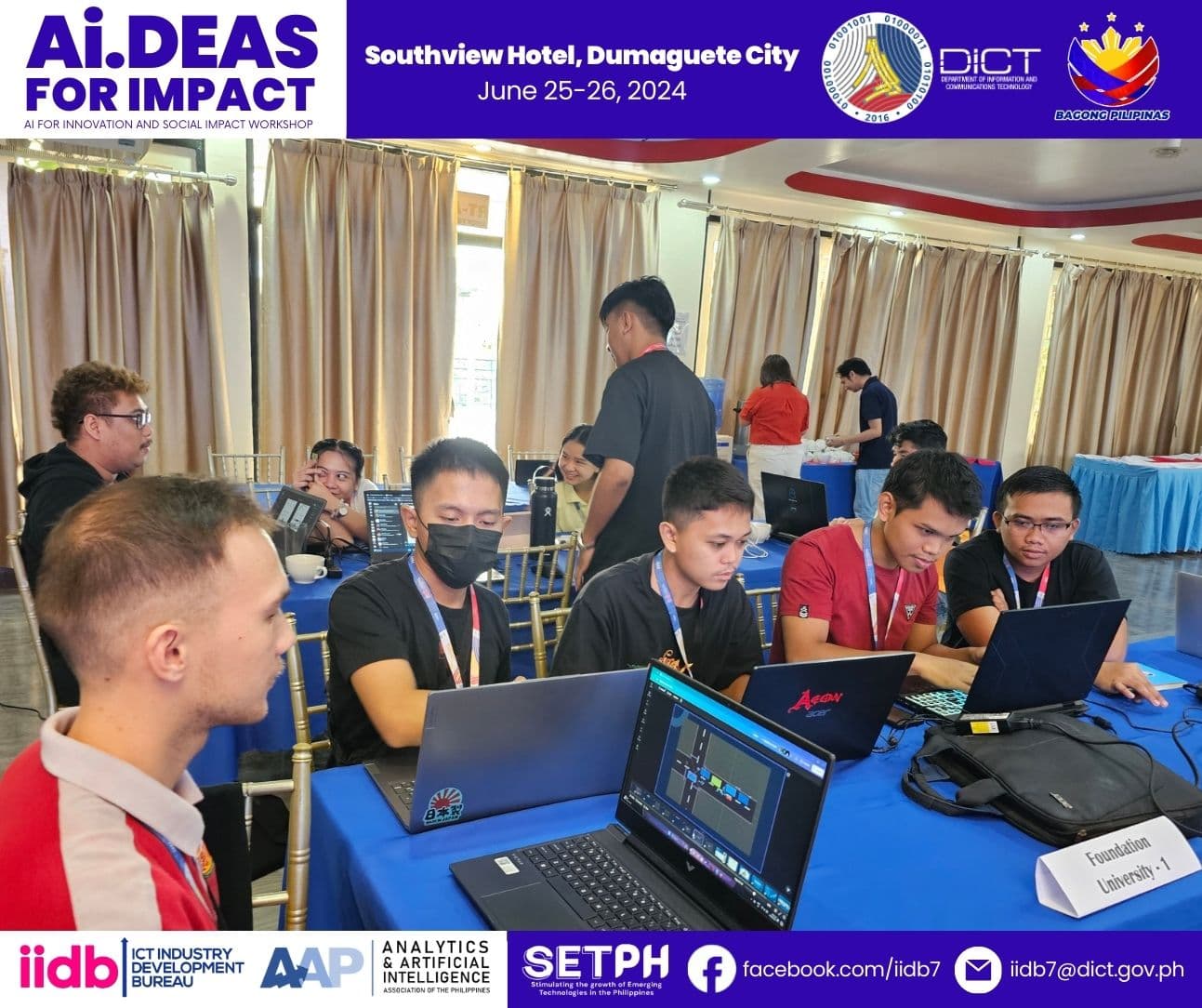 Participants working during the AI.deas workshop