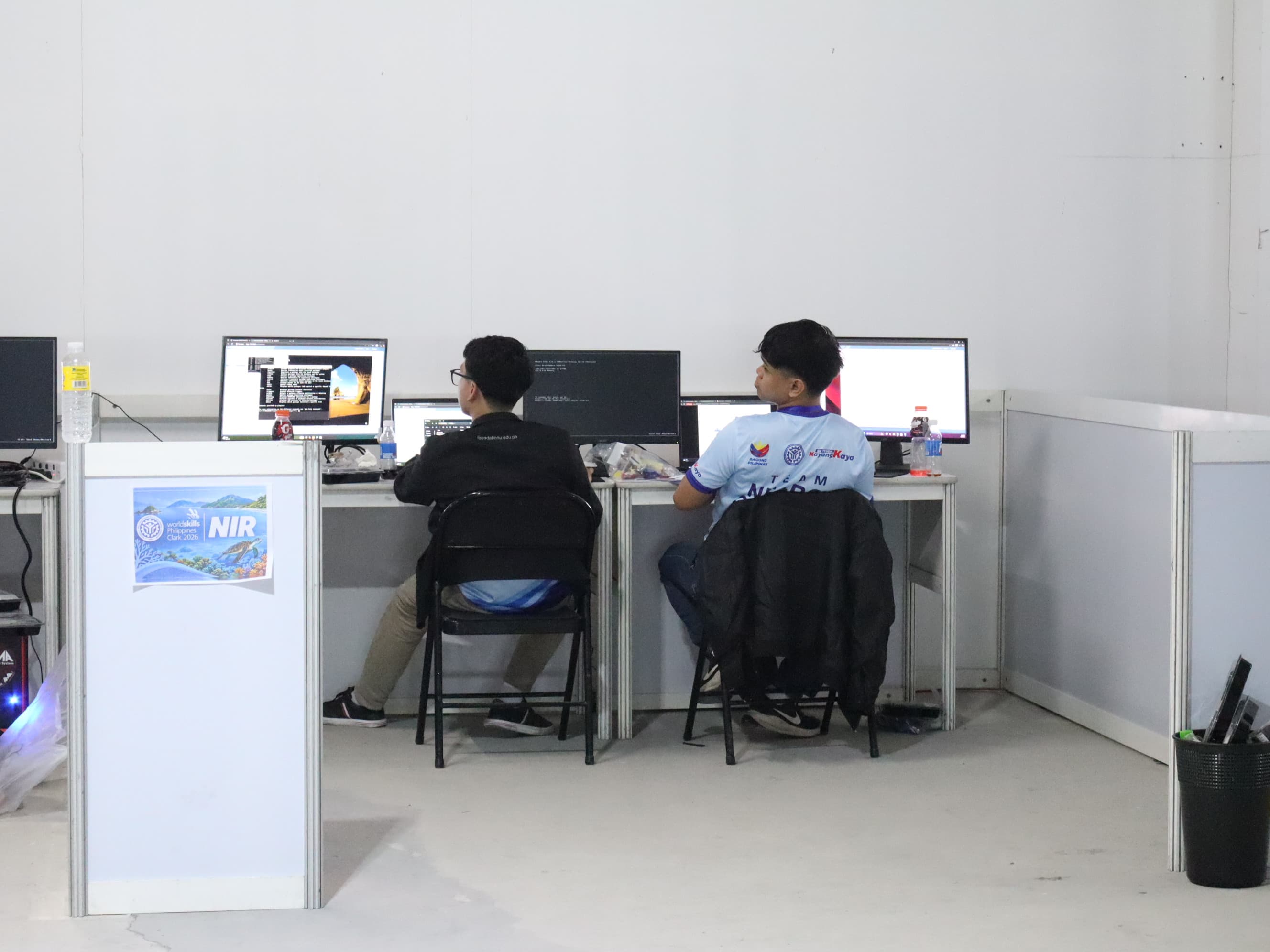 Team NIR Cybersecurity competitors at their stations